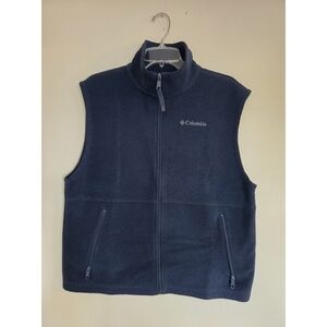 Columbia Men's Fleece Vest, Navy Blue, Medium